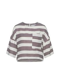 Native Youth, Damen Shirt 'SEFTON CROP', Bordeaux / Weiß