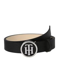 Tommy Hilfiger, Damen Gürtel 'TH ROUND BUCKLE BELT 3.0', Schwarz