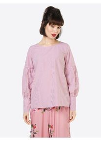 Vila, Damen Bluse, Rot / Weiß