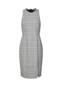 Banana Republic, Damen Kleid 'SL RIB TRIM SHEATH DRESS PLAID', Grau
