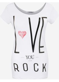 Trueprodigy, Damen T-Shirt 'Gabrielle', Schwarz / Wei&szlig;