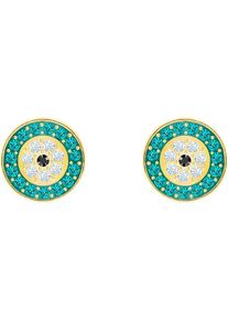 Swarovski, Damen Ohrstecker 'Luckily 5468914', Gold / Jade / Weiß