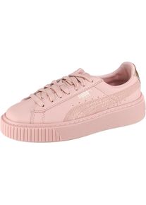 Puma, Damen Sneaker 'Basket Platform Eu', Gold / Rosa