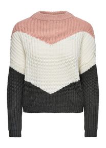 Only, Damen Strickpullover, Navy / Rosa / Wei&szlig;