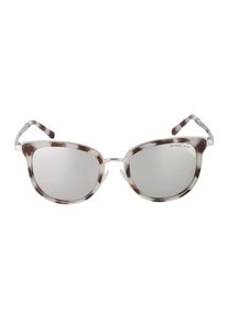 Michael Kors, Damen Sonnenbrille aus transparentem Kunststoff, Silber