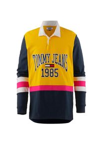 Tommy Jeans, Herren Shirt, Nachtblau / Safran / Dunkelpink / Weiß
