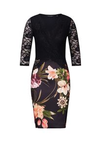 Dorothy Perkins, Damen Kleid 'PRINTED LACE TOP BODYCON', Schwarz
