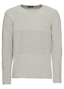 Mavi, Herren Pullover 'LONG SLEEVE SWEATER', Hellgrau