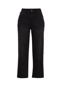 Only, Damen Wide Jeans 'LENA MW PEARL', Schwarz