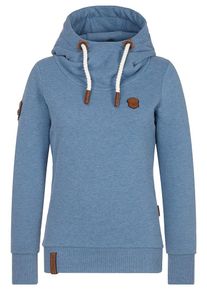 Naketano, Damen Pullover 'Schmierlappen', Himmelblau / Braun / Wei&szlig;