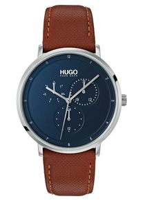 Hugo, Herren Uhr 'Guide Business', Blau / Braun / Silber