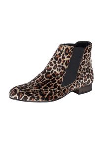 Heine, Damen Stiefelette, Beige / Braun / Schwarz