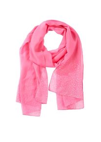 s.Oliver BLACK LABEL, Damen Chiffon-Schal mit Glitzerpunkten, Pink / Silber