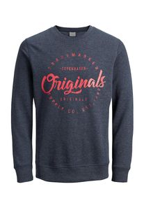 Jack & Jones JACK & JONES, Herren Sweatshirt, Taubenblau / Hellrot