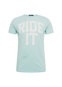 Replay, Herren Shirt, Mint / Wei&szlig;