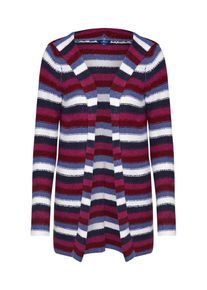 Tom Tailor, Damen Strickjacke, Blau / Rot