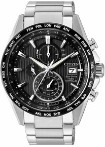Citizen, Herren Funkchronograph 'AT8154-82E', Schwarz / Silber