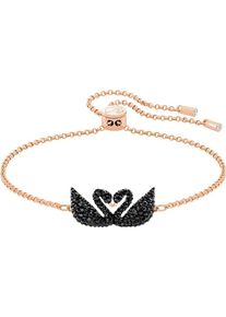 Swarovski, Damen Armband 'Iconic Swan 5344132', Rosegold / Schwarz
