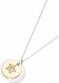 Firetti, Damen Kette mit Anhänger 'Stern', Gold / Silber