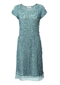 Heine, Damen Patchkleid mit Pailletten, Mint