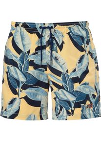Napapijri, Herren Badeshorts 'Vail', Navy / Hellblau / Gelb