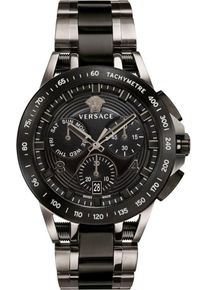 Versace, Herren Chronograph 'SPORT TECH, VERB00618', Silbergrau / Schwarz