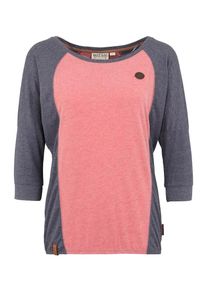 Naketano, Damen Shirt 'Purger mit Burger', Himmelblau / Hellpink