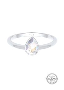 Elli, Damen Ring 'Tropfen', Silber / Wei&szlig;