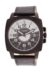 s.Oliver RED LABEL, Herren Armbanduhr 'SO-2370-LQ', Dunkelbraun