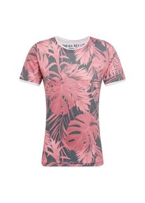 Key Largo, Herren Shirt 'MT YUCCA round', Mischfarben / Rot