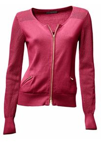 Heine, Damen Cardigan mit Seide, Rot