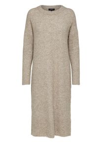 Selected Femme, Damen Strickkleid, Dunkelbeige