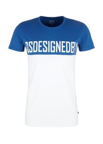 Q/S Designed By, Herren T-Shirt, Himmelblau / Weiß
