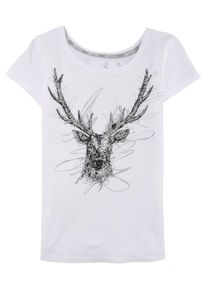 Marjo, Damen Shirt, Dunkelgrau / Wei&szlig;