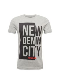 Tom Tailor Denim, Herren Shirt 'T-shirt with print T-Shirt 1/2', Grau