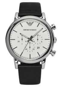 Emporio Armani, Herren Chronograph 'AR1807', Schwarz / Silber / Wei&szlig;
