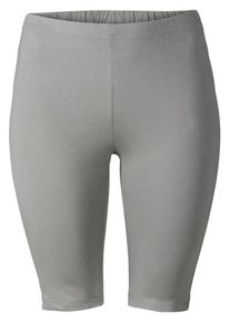 sheego Casual, Damen Radlerhose, Silbergrau