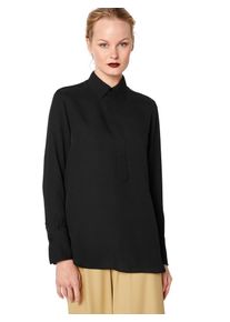 Polo Ralph Lauren, Damen Seidenbluse 'LONG SLEEVE-SHIRT', Schwarz
