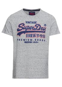 Superdry, Herren T-Shirt 'PREMIUM GOODS OUT LINE TEE', Dunkelblau / Graumeliert