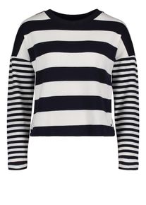 BETTY & CO Betty & Co, Damen Pullover, Kobaltblau / Wei&szlig;