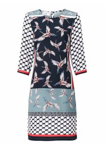 Heine, Damen Kleid, Blau / Weiß