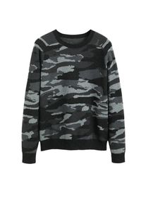 Mango Man, Herren Pullover 'Dean', Anthrazit / Hellgrau / Dunkelgrau