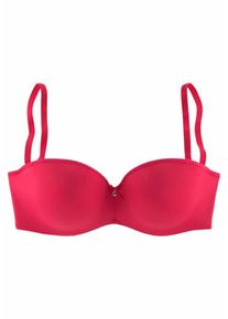 Lascana, Damen Multiway-Push-up mit abnehmbaren normalen und transparenten Trägern, Rot