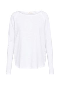 Rich & Royal Rich & Royal, Damen Longsleeve mit offenen Kanten, Weiß