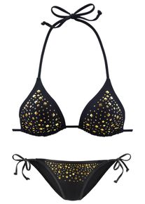 JETTE, Damen Triangel-Bikini, Schwarz