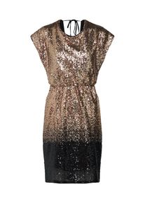 Vila, Damen Kleid 'ELVIA', Gold / Schwarz