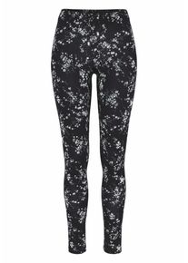 Boysen's BOYSEN'S, Damen Leggings mit Blu-Print, Grau / Schwarz