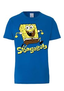 logoshirt, Herren T-Shirt "Schwammkopf", Blau / Braun / Gelb