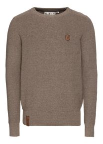 Naketano, Herren Pullover 'Ides za kanadu', Braunmeliert