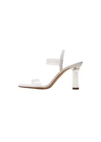 Mango, Damen Sandaletten 'Dolly', Transparent / Wei&szlig;